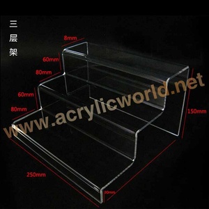 Support d'affichage en acrylique transparent personnalisé à 3 niveaux pour la présentation de produits sur comptoir de vente au détail - Product Image 4