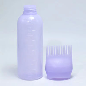 Bouteille en plastique vide de 6 oz pour huile capillaire, applicateur peigne de coloration pour salon, avec écran de mesure, sérigraphiée, vente en gros - Product Image 5