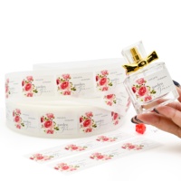 Étiquette autocollante texturée personnalisée, imperméable, pour les articles de toilette de la salle de bain, étiquette autocollante pour flacon cosmétique