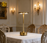 Lampe de table sans fil personnalisée en aluminium, rechargeable, LED, veilleuse, batterie 5200 mAh, jusqu'à 26 heures d'autonomie pour les dîners en plein air
