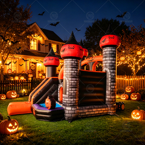 Château Gonflable Commercial Effrayant Citrouille Combo <span class=keywords><strong>pour</strong></span> Enfants, Location de Château Gonflable en PVC <span class=keywords><strong>pour</strong></span> Fête d'Halloween - Product Image 3