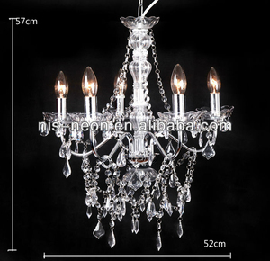 โคมไฟระย้าเหล็กอะคริลิคตกแต่ง 5 ดวง ไฟแชนเดอเลียร์ทันสมัย ขายส่ง - Product Image 6