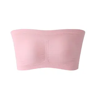 Factory Wholesale Women's strapless Seamless Bandeau Strapless girl sexy Bra