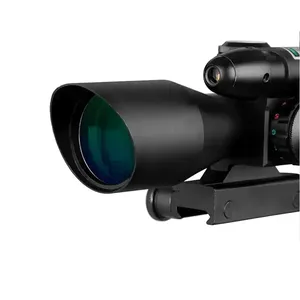 Cannocchiale 2.5-10x40 in Lega di Alluminio con Laser Verde Illuminato e Mini Punto Rosso, <span class=keywords><strong>Lenti</strong></span> Multistrato, Antiurto - Product Image 2