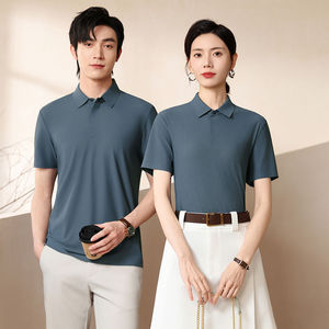 เสื้อโปโลแขนสั้นสีพื้นโพลีเอสเตอร์ชุดทำงานสำหรับงานจัดเลี้ยงทีมบิวดิ้งขององค์กร - Product Image 4