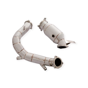 Sonicdiy - Tubo de Escape Universal de Acero Inoxidable de Alto Flujo con Aislamiento Térmico de 1.5 mm de Espesor para Audi <span class=keywords><strong>A4</strong></span>/A6/A7/Q5 2.0T B9.5 <span class=keywords><strong>2022</strong></span> - Product Image 1
