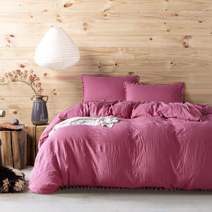 Juego de cama minimalista nórdico con funda de edredón esponjoso, juego de cama cómodo de gran tamaño - Product Image 3