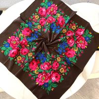 chine écharpe usine style chaud impression numérique fleur acrylique tissu 70*70 cm multi couleurs disponible ukraine écharpe