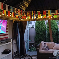 Drapeaux rectangulaires en polyester multicolores personnalisables et réutilisables, bannières en tissu imprimées numériquement, portables pour les fêtes