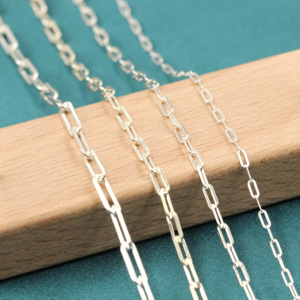 Nhà Máy Bán buôn 925 Sterling Bạc giấy Clip số lượng lớn chuỗi CuộN đối với trang sức làm vòng đeo tay vòng cổ - Product Image 5