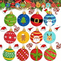 Kits de porte-clés diamantés double face, ornements en vrac, pendentifs porte-clés pour peinture 5D DIY, motif arbre pour décoration de Noël DIY