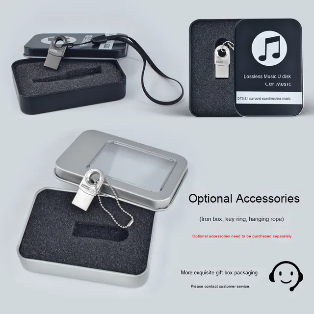 High-Speed 128GB Large Capacity USB 3.1/3.0/2.0 Flash Drive Longima Brand 1-Year Warranty Business Car Engraved Metal Design New