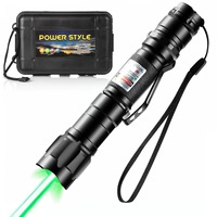 Pointeur laser vert rouge violet haute puissance longue portée, stylo laser extérieur à lumière étoilée avec mise au point réglable