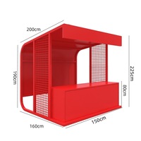 Kiosque mobile personnalisé pour frites, sushis, snacks, boissons, comptoir de vente ambulante, chariot de crème glacée, chariot de nourriture de rue en fer galvanisé