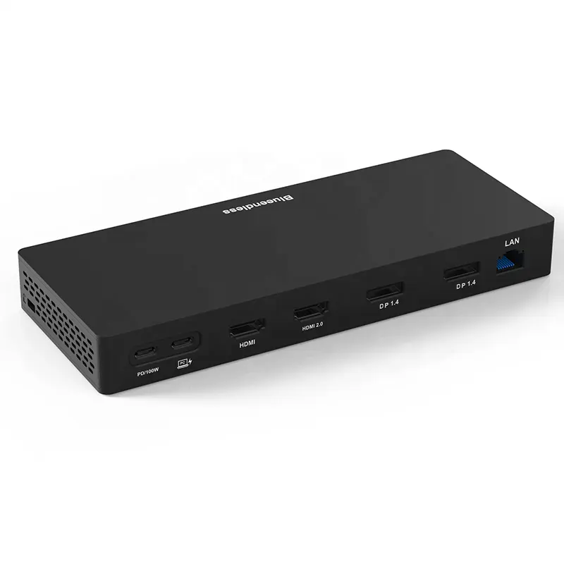 Sıcak satış USB yerleştirme istasyonu çok fonksiyonlu çift HDTV monitörler kart okuma adaptörü Lan Internet şarj USB C HUB 3.0 tip c