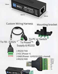 Căng thẳng-40 ~ 85 ° C hoạt động modbus <span class=keywords><strong>Gateway</strong></span> 128kb RAM TLS 1.2 mã hóa tự động phát hiện khung nối tiếp để Ethernet chuyển đổi - Product Image 6
