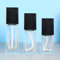 Direktverkauf ab Werk 15ml 20ml 30ml 40ml Kosmetik-Serum Flüssige Foundation Quadratische Glasflasche mit Tropfverschluss Emulsion