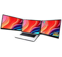 Moniteur portable double FHD 1080P IPS 15,6 pouces avec haut-parleurs intégrés et ports TYPE-C, faible lumière bleue, Plug-and-Play pour ordinateur portable mobile