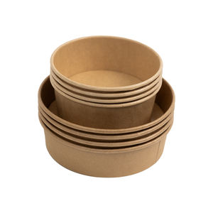 Tazón de Papel Kraft Biodegradable y Ecológico de Grado Alimenticio con Tapa Transparente a Prueba de Fugas para Comida Caliente o Fría para Llevar - Product Image 3