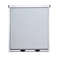 Mosquitera con marco de aluminio para ventana corredera Vertical, mosquitera de fibra de vidrio retráctil para ventana