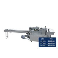 Équipement de filmage horizontal automatique en acier inoxydable 304 pour le collage et le remplissage par machine, contrôlé par PLC, pour l'industrie agroalimentaire