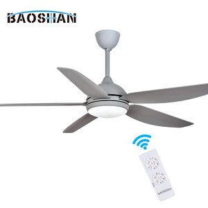 Ventilateur de plafond LED moderne et minimaliste à 5 pales en ABS avec éclairage F5711-46, pour la maison et le bureau, à haut débit d'air - Product Image 1