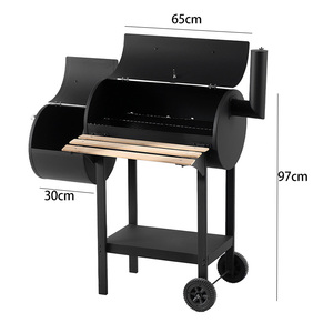 Modern Metal Powder Coated Durable Portable Heavy Duty <strong>Charcoal</strong> BBQ <strong>Grill</strong> with Remote Control and Trolley for Outdoor Use - Product Image 2