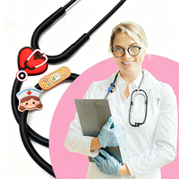 Breloques personnalisées en PVC pour stéthoscope médical, décorations en caoutchouc souple de dessins animés pour infirmières et médecins, articles promotionnels, faible MOQ, réponse rapide