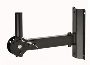 QUIK LOK - QL/950, paire de supports muraux pour haut-parleurs, trou de montage de 35mm, réglage horizontal et vertical, goupille de sécurité, acier, noir - Product Image 2