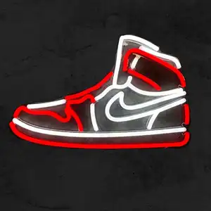 Üretici özel nike spor spor ayakkabı Sneaker ayakkabı LED ışık Neon burcu