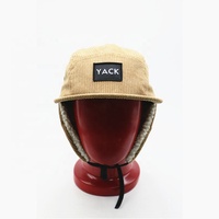 Musim dingin jual panas bahan korduroi topi snapback dengan penutup telinga
