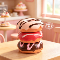 Breloque en résine simulée en forme de donut pour accessoires de colle crème faits main DIY, figurine miniature en résine