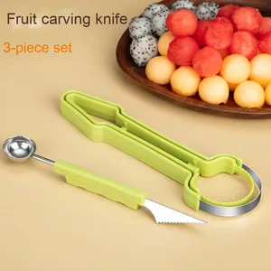 3-in-1 Stainless Steel Manual Corer <b>Vegetable</b> Peeler Apple Corer Spoon Household Kitchen Use PP Cutting <b>Tool</b> Bamboo Metal - Product Image 3