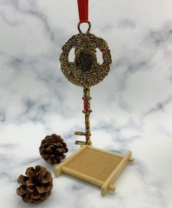 <strong>Santa</strong> <strong>Key</strong> Big Hanging Ornaments Christmas,2021 Metal square Oversized China Gold Christmas Ornaments for Decoration Bulk Display - Product Image 5