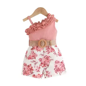 Schlussverkauf Kleinkind Babykleidung Kinder Kinderkleidung Baumwolle Blumenmädchenkleidung Strampelanzüge Mädchen Jumpsuit