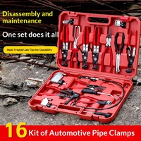 MEDSEN Kit de 17 pinces universelles métriques pour colliers de serrage de tuyaux, outil de réparation et de démontage de conduites de carburant automobiles avec déclencheur réglable