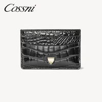 Cossni - Tarjetero de Piel de Serpiente al por Mayor, Minimalista, con Protección RFID, Personalizable con Logotipo, Unisex, para Tarjetas de Crédito