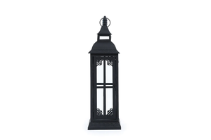 Lujo decorativo Color negro Metal vela linterna restaurante boda Mesa centros de mesa en precio al por mayor - Product Image 6