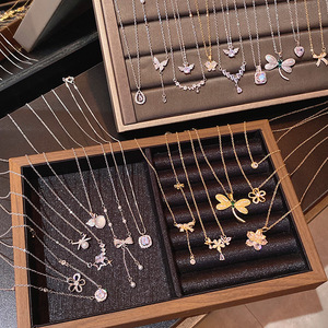 हल्के लक्जरी टाइटेनियम स्टील हार उत्कृष्ट ज़िरकॉन कॉलरबोन चेन फैशन पेलेंट हार गहने - Product Image 2