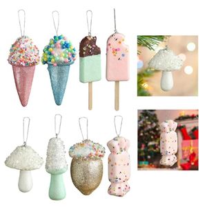 Adornos Navideños Coloridos, Carrito de Dulces, Colgante para Árbol de Navidad, Adornos de Helado Navideños - Product Image 2