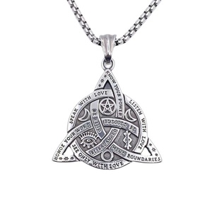 Pendentif en acier inoxydable, bijoux vikings, symbole protecteur, pendentifs celtiques, bijoux, symboles de guerrier viking, patrimoine culturel - Product Image 5