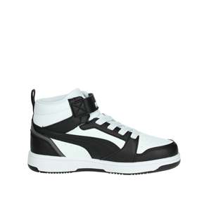 For Kids and <b>Boys</b> Lace-<b>Up</b> Cushioned Sneakers White Black High Top Casual Shoes - Product Image 4