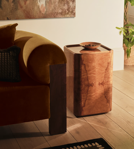 Italie Olive Ash Burl Salon <span class=keywords><strong>Table</strong></span> D'appoint En Bois De Luxe Moderne Bord Arrondi Personnalisé Fabriqué À <span class=keywords><strong>La</strong></span> Main Mobilier D'intérieur <span class=keywords><strong>Table</strong></span> D'appoint - Product Image 3