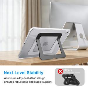 Nouvelle <span class=keywords><strong>coque</strong></span> antichoc avec support pour tablette <span class=keywords><strong>iPad</strong></span> 10e/11e génération, protection avancée contre les chutes avec airbag, PC Bayer entièrement transparent - Product Image 4