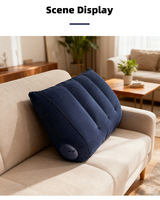 Oreiller gonflable adapté aux voyages et aux chaises de bureau ; Coussin de soutien double usage pour les voyages en avion et en voiture