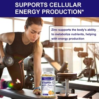 Capsules de vitamine C 1000 mg et de zinc 20 mg en gélules molles, de haute qualité, sans OGM, sans gluten, compléments alimentaires, 120 gélules, OEM / Marque privée