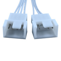 Kabel Splitter kipas PWM Motherboard PC, kabel ekstensi kipas pendingin CPU 4-Pin ganda 1 ke 2 dengan kontrol kecepatan