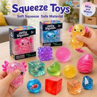TOYSRUNNER Mini Figurines Anti-Stress en Peluche Scintillantes, Cube Animal Rempli, Balle à Bulles à Presser, Jouet Unisexe pour Récompenses Scolaires et Sacs Cadeaux