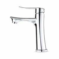 SANIVITAL Meilleure Vente Robinet Mitigeur Monotrou Chaud/Froid pour Salle de Sport et Salle de Bain, en Alliage de Zinc avec Cartouche Céramique, Robinet de Lavabo à Poser sur Plan