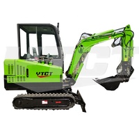 YTCT 2,5 Tonnen grüne Farbe Small Digger China Mini bagger